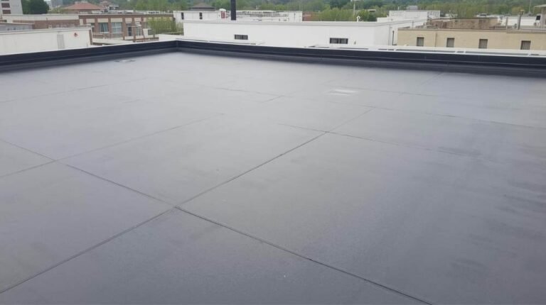 Flat Modified Bitumen Roof with Visible Seams