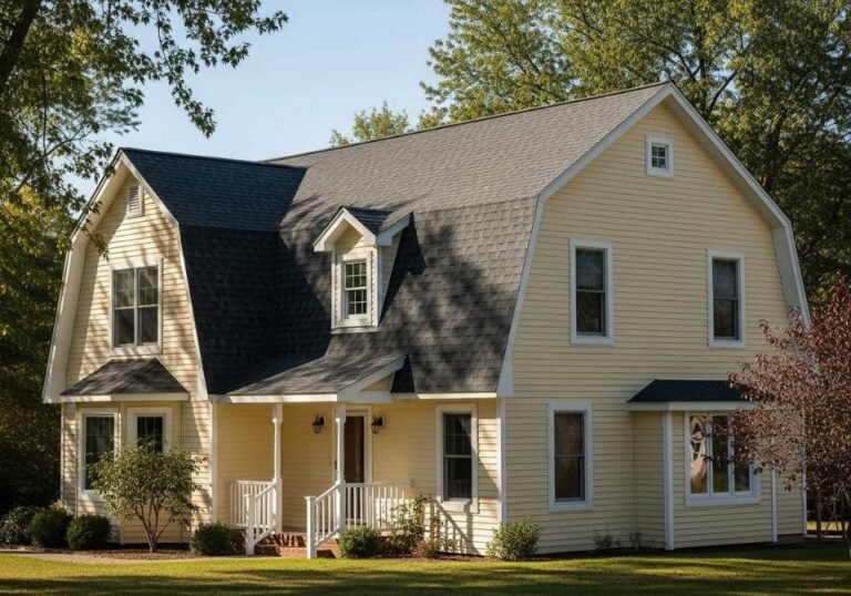 Overhead View of a Gambrel Roof Design
