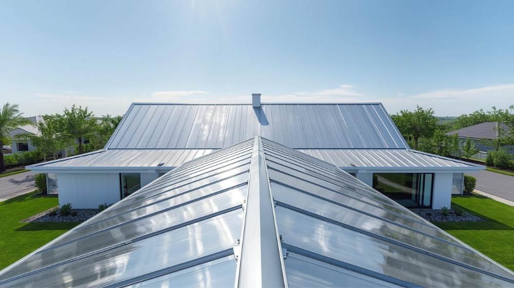 Sleek Metal Roof on a Modern Home