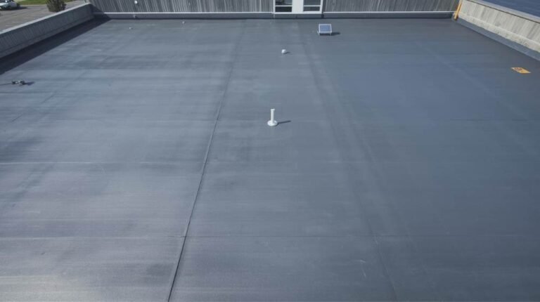 Close-up view of EPDM Rubber Roofing, showcasing its flawless surface and resistance to UV rays, water, and debris, ideal for harsh weather conditions in Brooklyn.