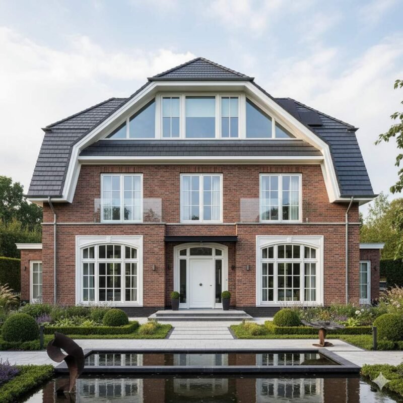 Contemporary Brick Home with Spacious Garden