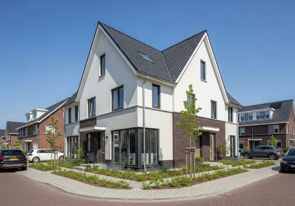 Corner-Lot Duplex Dutch Gable Roof in Brooklyn, NYC