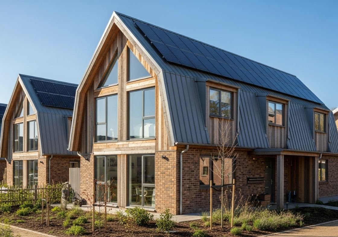 Passive-House Dutch Gable Roof Townhome