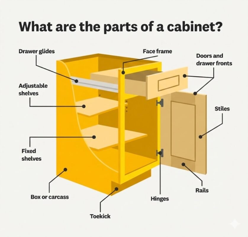 Kitchen Cabinet Anatomy: Parts to Know for Refacing vs Refinishing