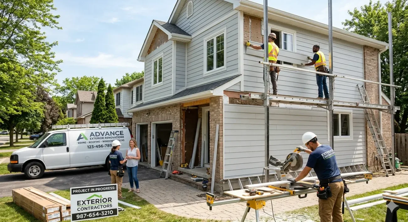 Modern home exterior renovation by professional exterior renovation contractors