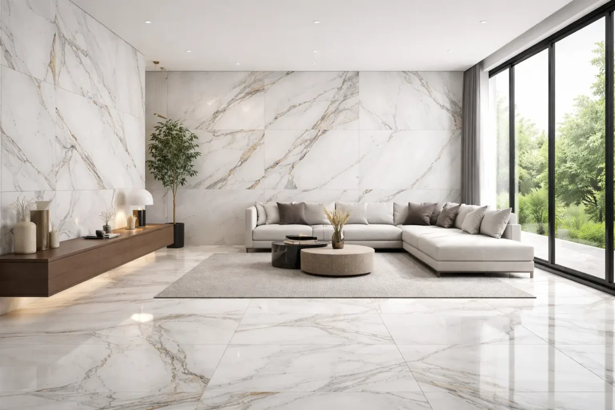 Large-Format Wall Tile Design for Spacious Modern Interiors