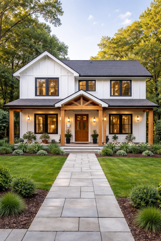 Ready structural renovated home after structural renovation with modern exterior design