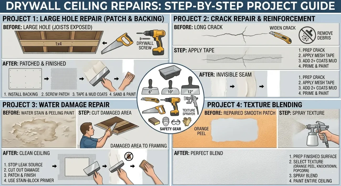 Drywall Ceiling Repairs guide