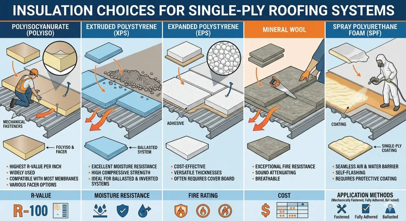 Insulation Choices for Single-Ply Roofing