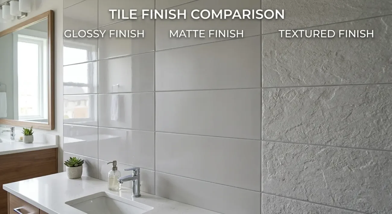 Tile Finish (Glossy vs. Matte vs. Textured)