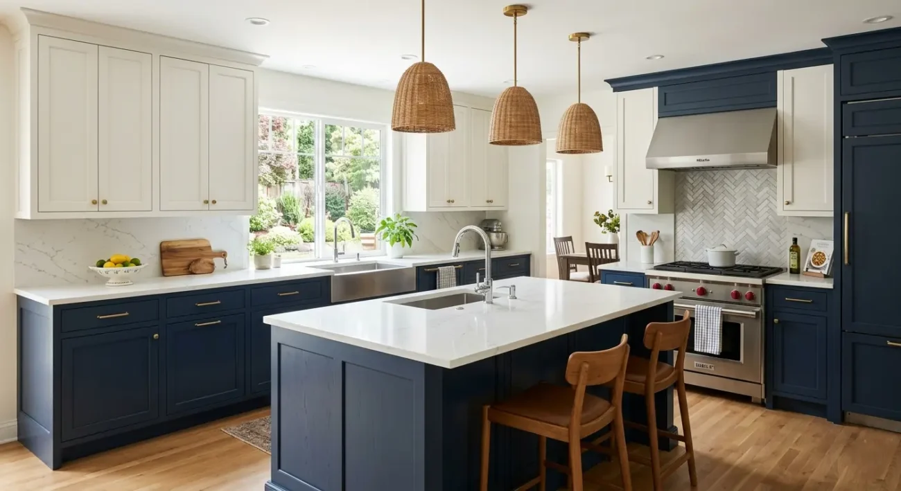 Two-Tone Custom Cabinet Designs for kitchen