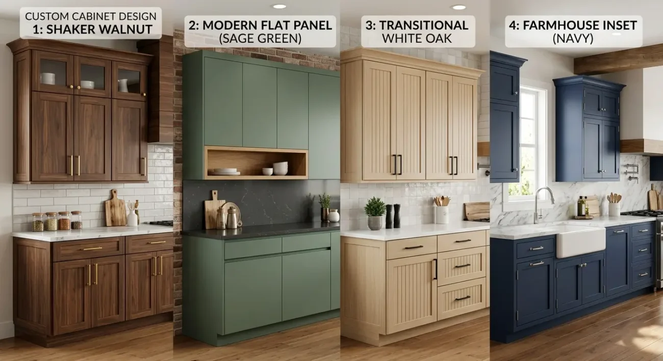 Types of Custom kitchen Cabinet Design for kitchen