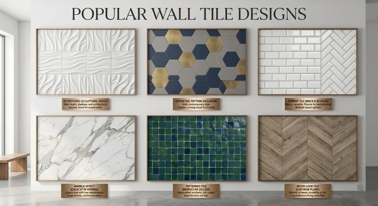type of Popular Wall Tile Design
