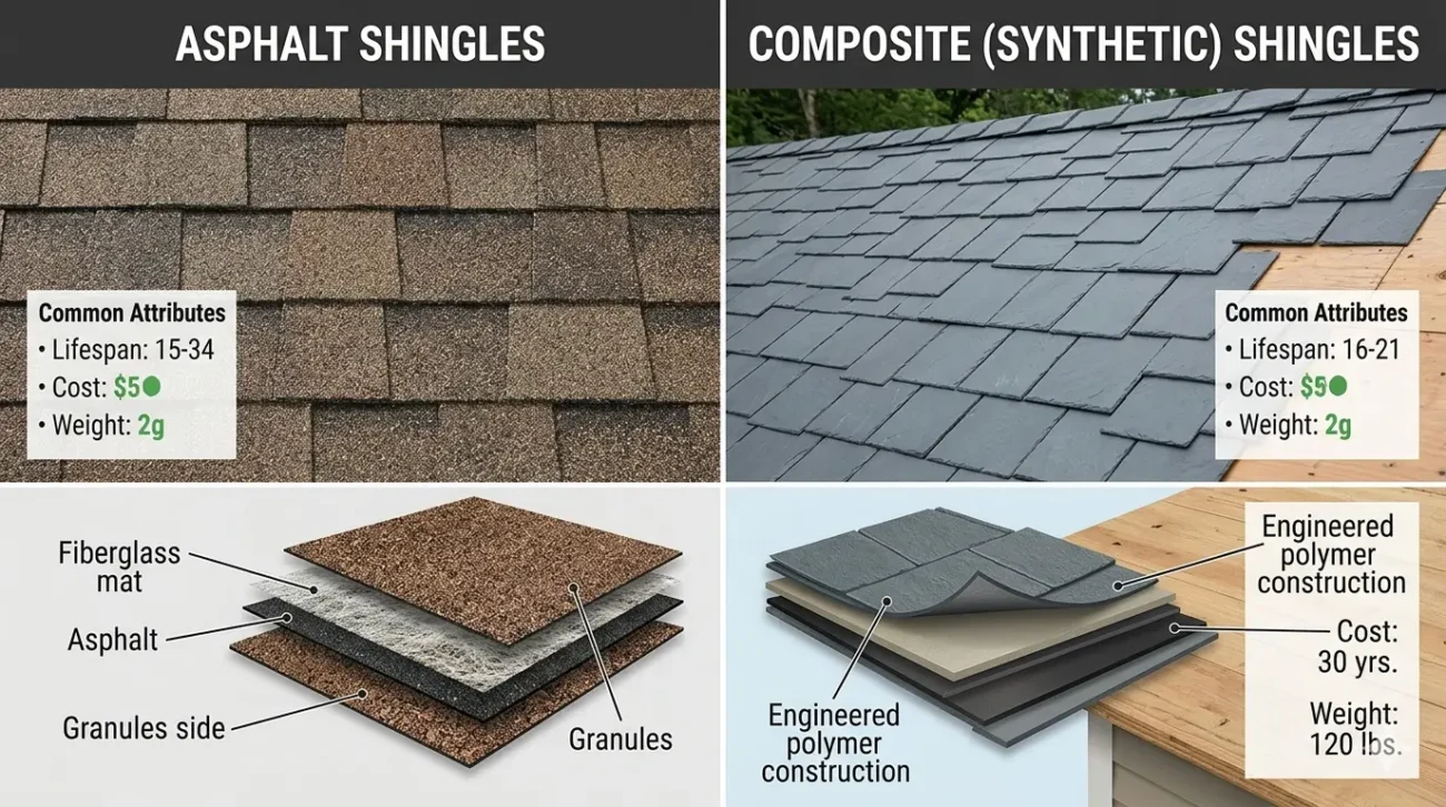 Composite (Synthetic) Shingles vs Asphalt Shingles
