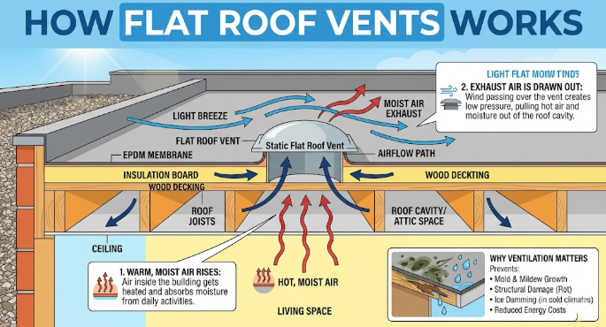 How Flat Roof Vents Work