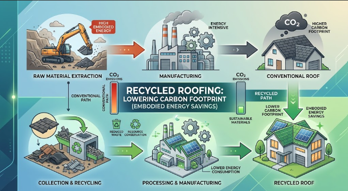 Lowers Carbon Footprint (Embodied Energy Savings)