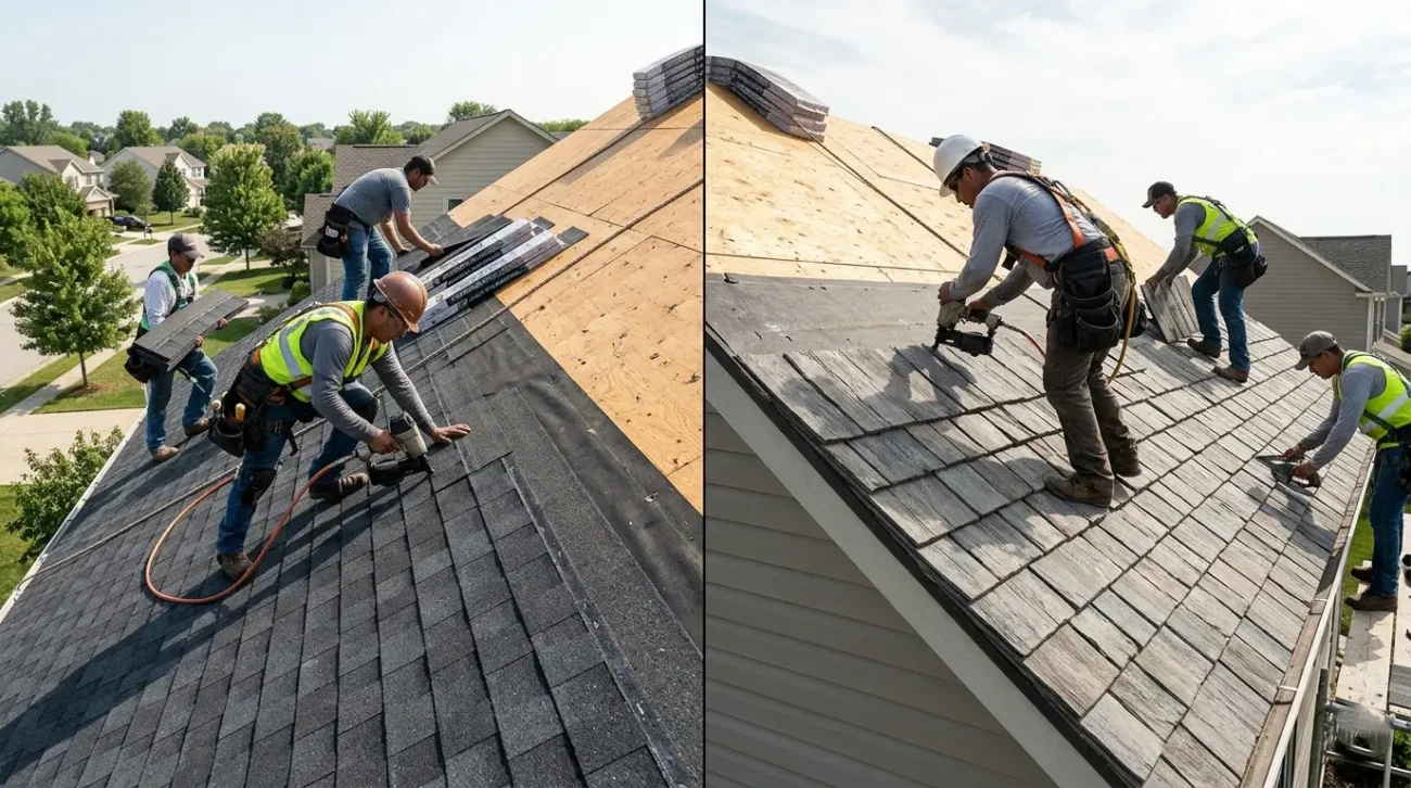 installing Asphalt shingles and composite shingles